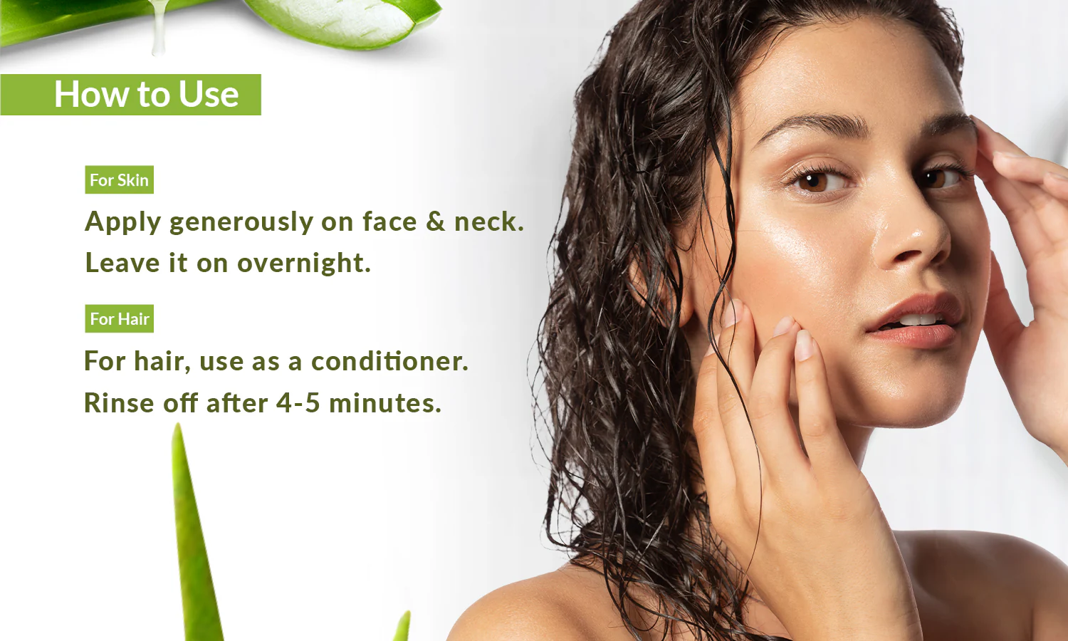 how to use aloe vera gel on face at night